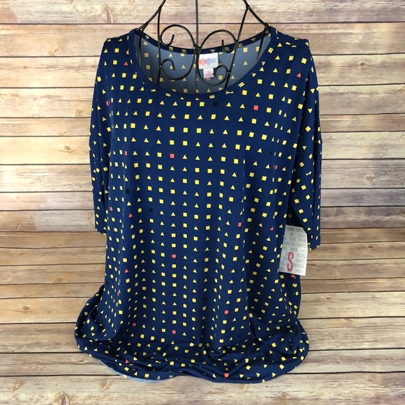 LuLaRoe Tops - LuLaRoe Irma Blue Geometric Print Tunic size SM